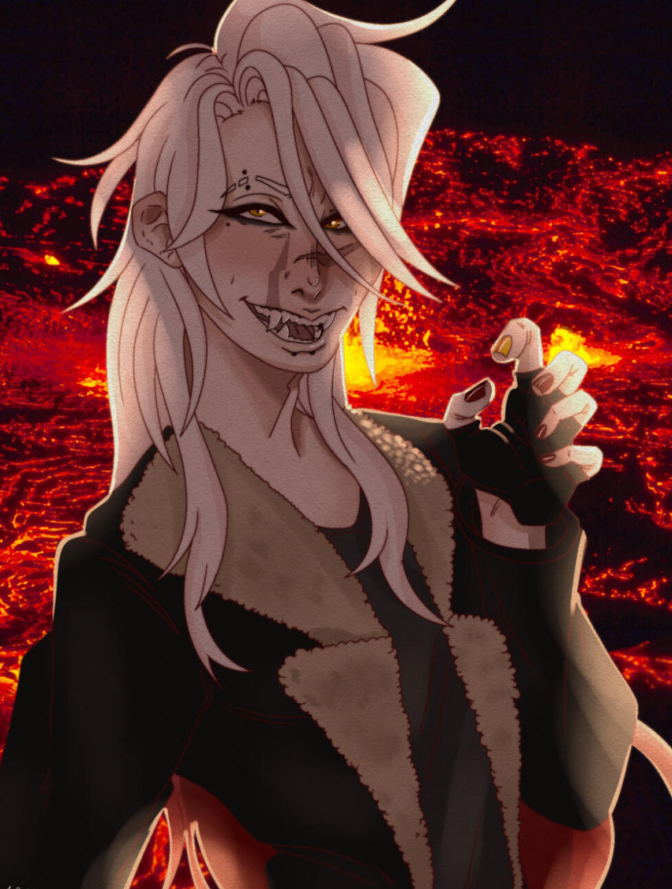 Full colored half body